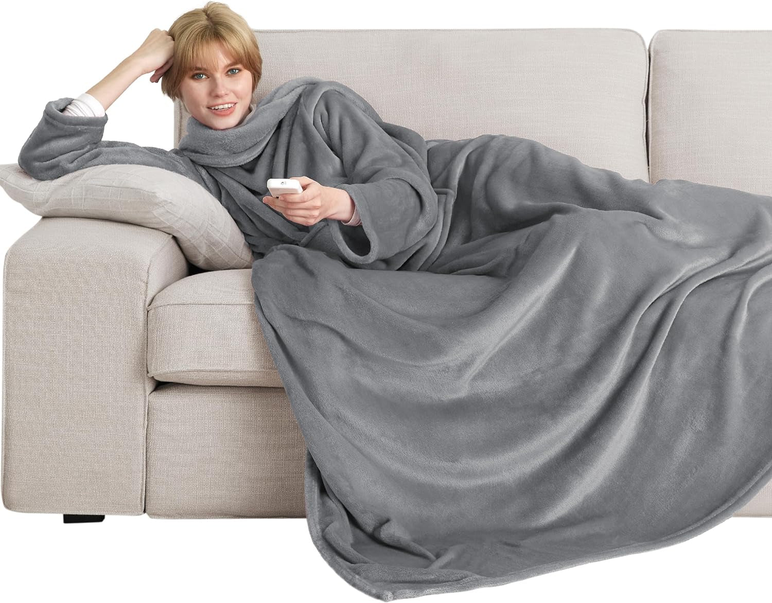 Wearable Blanket with Sleeves Women Warm Fleece Slanket as Gifts for womengifts