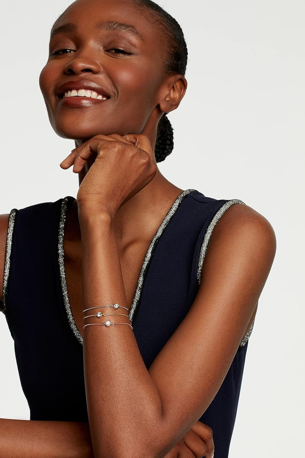Sarsa Crystal Drawstring Adjustable Bracelet for Women
