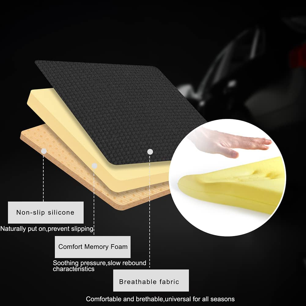 Car Seat Cushion Driver Seat Cushion with 1.2Inch Comfort Memory Foam, Seat Cushion for Car, Office Chair and Home Chair