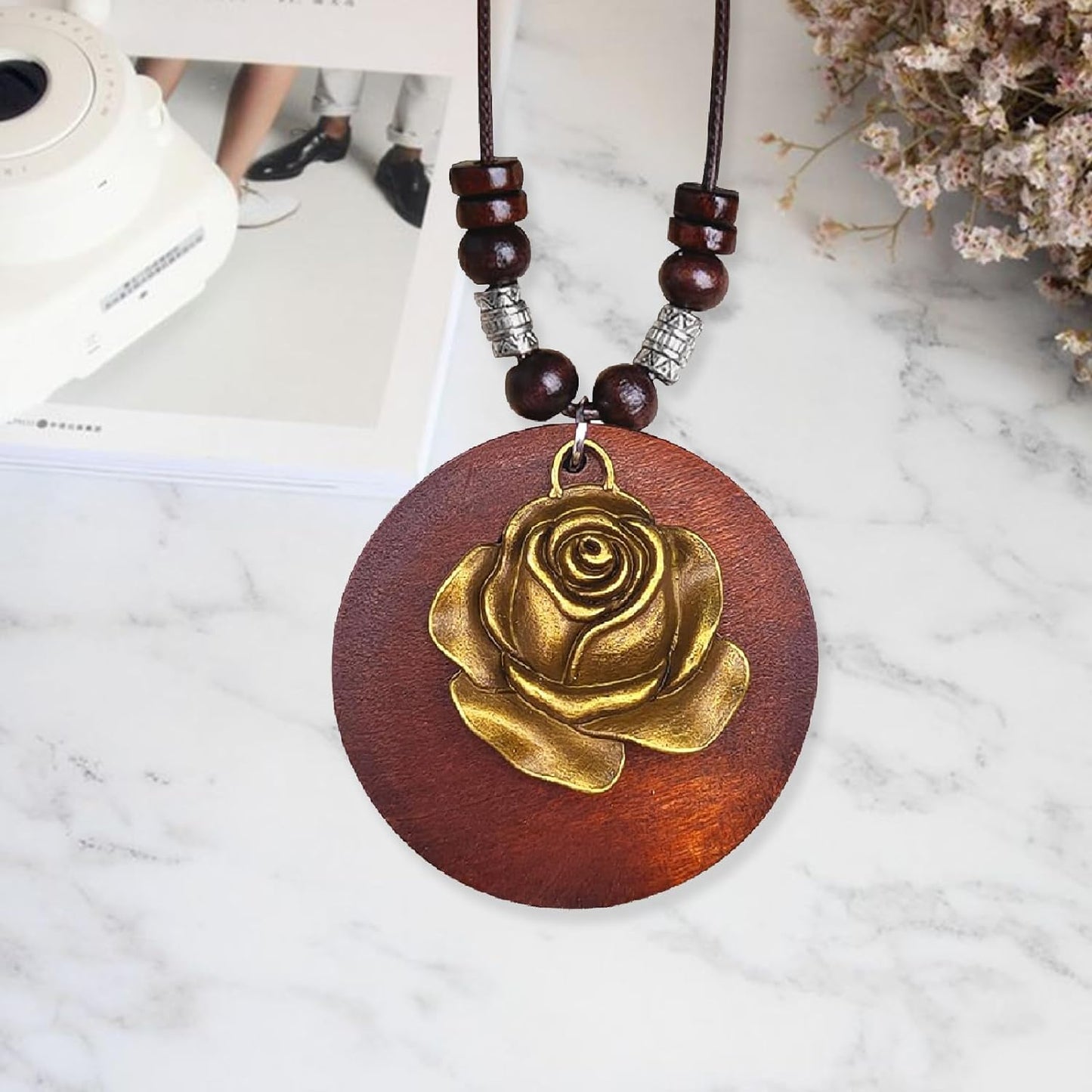 Handmade Boho Wooden Necklaces for Women - Long, Pendant, & Chunky Jewelry - Vintage Styles