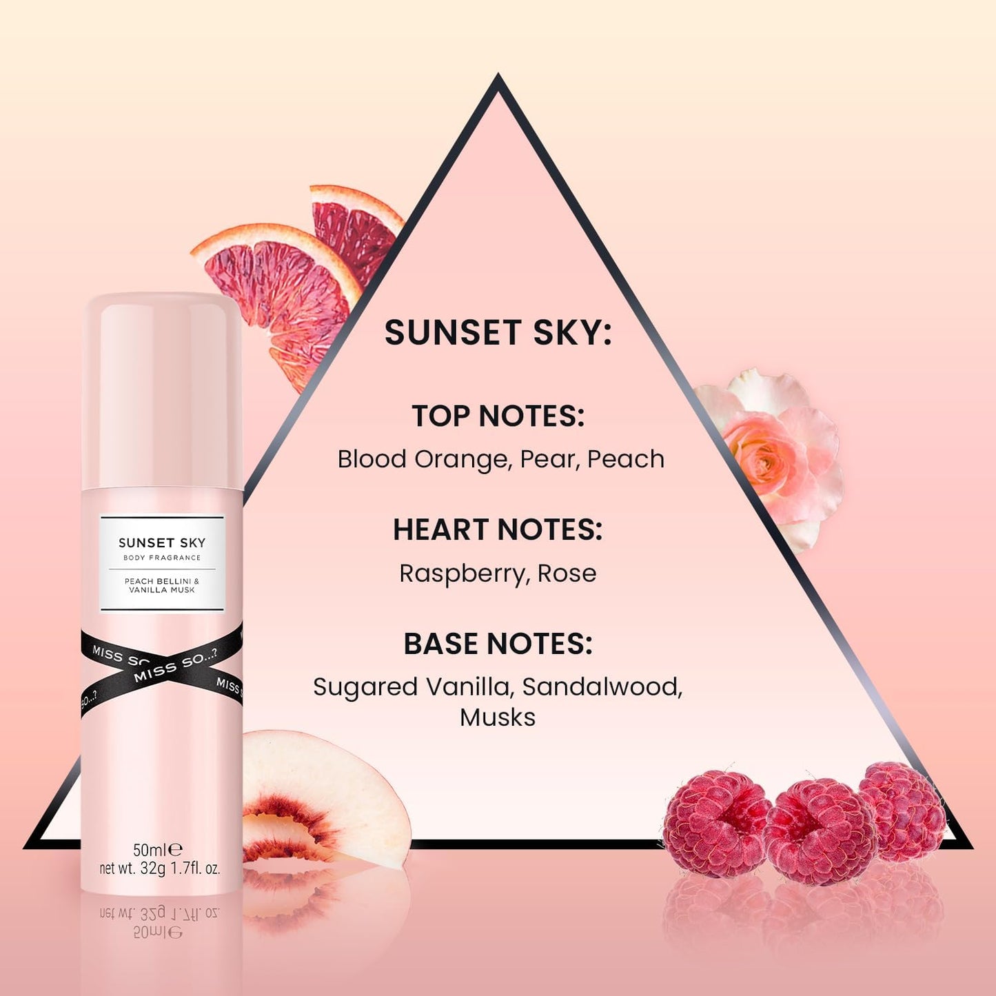 Miss So...? Mini Galore Womens Body Fragrance Gift Set, with Starlet, Sugar Rush, Sunset Sky & Twilight Kiss, Body Fragrance Set (4X50Ml)