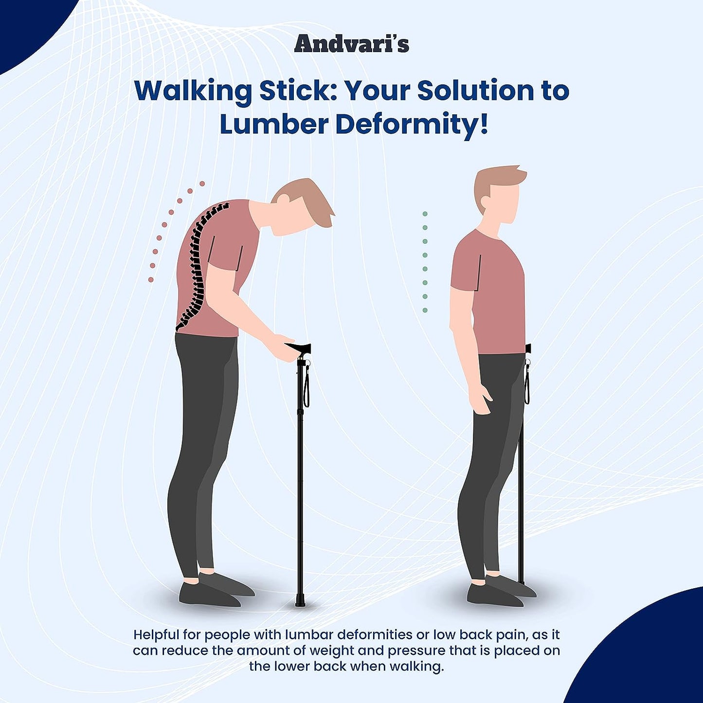 Walking Sticks for Men & Women. Handy, Lightweight, Easily Adjustable and Collapsable Walking Stick for Confident Mobility and Enhanced Stability Ideal for All Heights