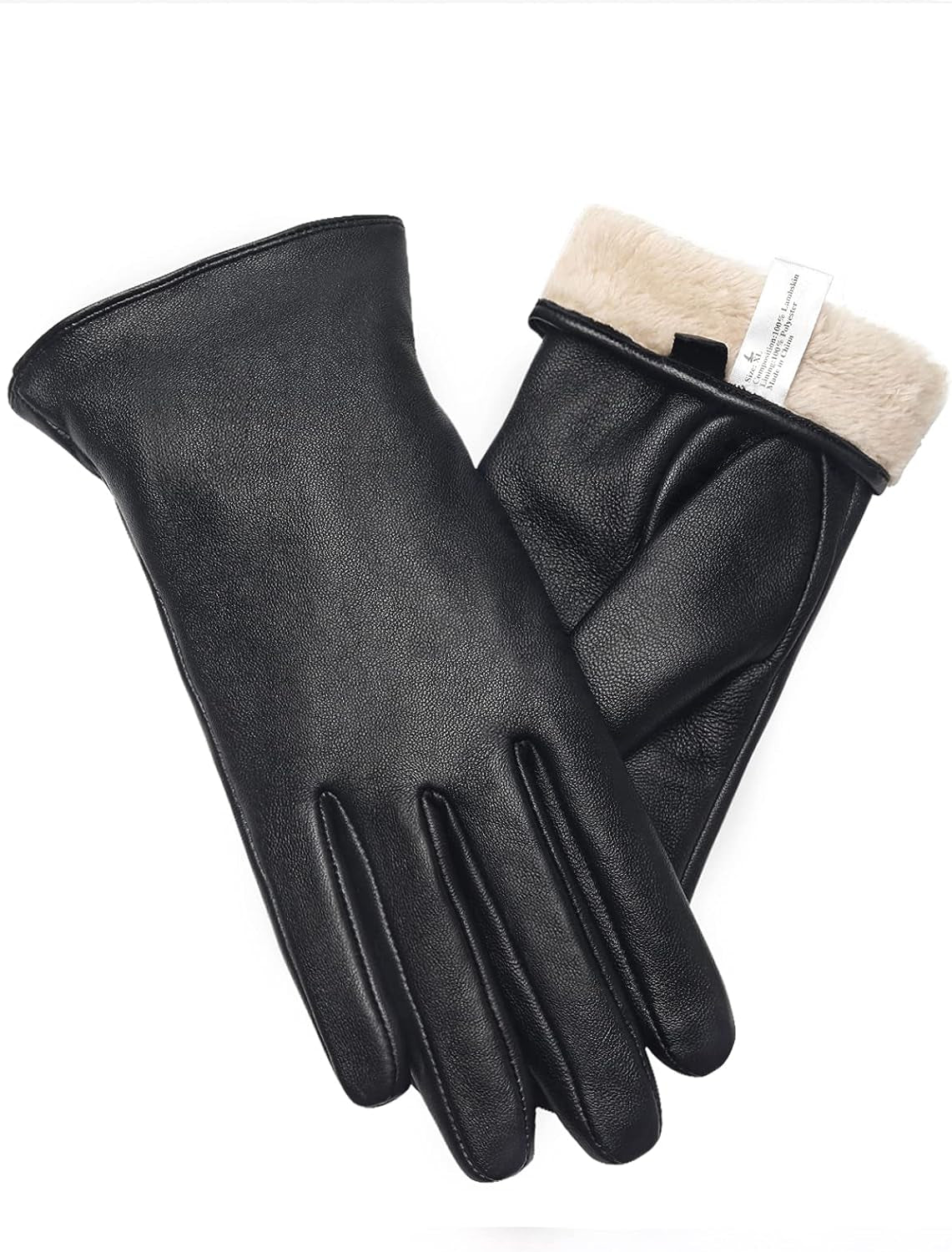 Full-Hand Womens Touch Screen Gloves Genuine Leather Gloves Warm Winter Texting Driving Glove