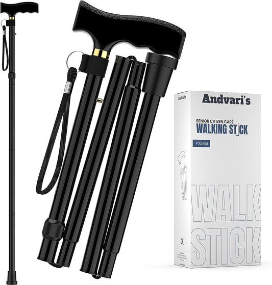 Walking Sticks for Men & Women. Handy, Lightweight, Easily Adjustable and Collapsable Walking Stick for Confident Mobility and Enhanced Stability Ideal for All Heights