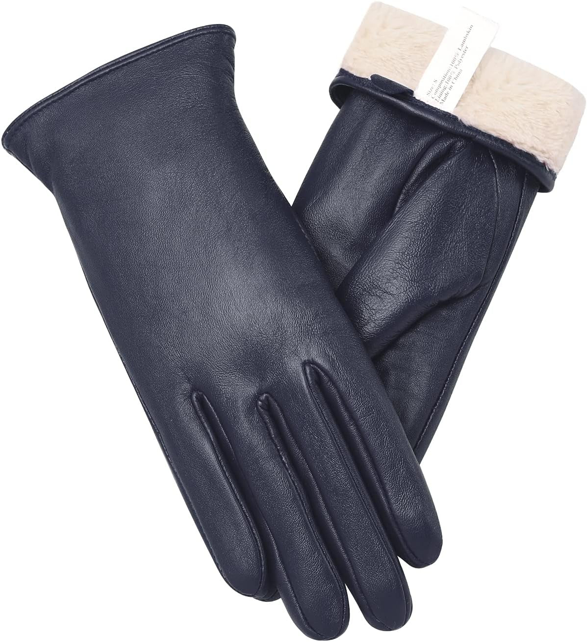Full-Hand Womens Touch Screen Gloves Genuine Leather Gloves Warm Winter Texting Driving Glove