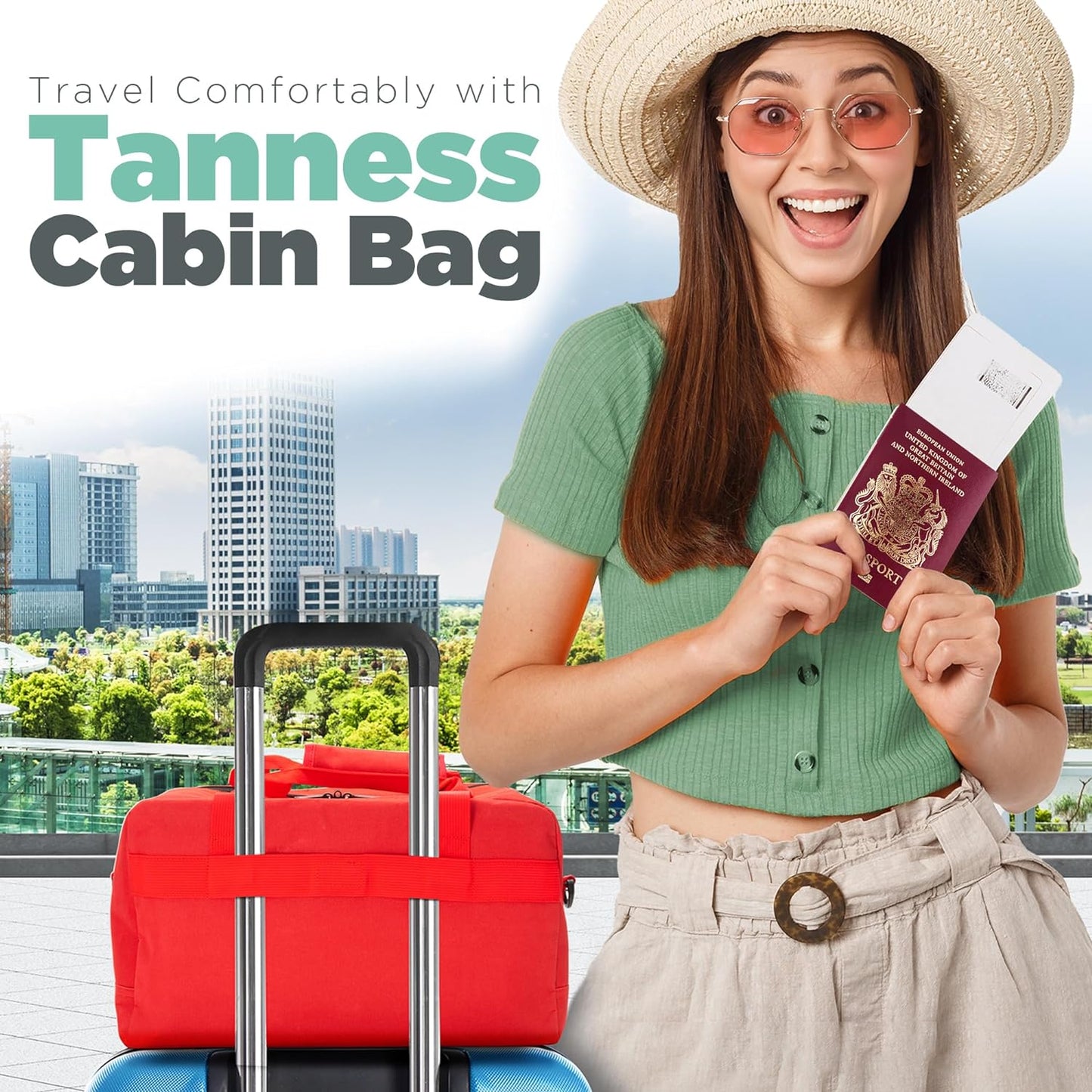 Ryanair Cabin Bags 40X20X25 with Adjustable Shoulder Strap | Cabin Bag, Travel Bag, under Seat Cabin Bag, Hand Luggage Bag, Carry on Bag | Ryanair Cabin Bags, Holdall Bag, 40X20X25 Cabin Bag