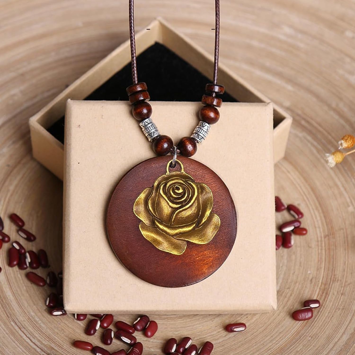 Handmade Boho Wooden Necklaces for Women - Long, Pendant, & Chunky Jewelry - Vintage Styles