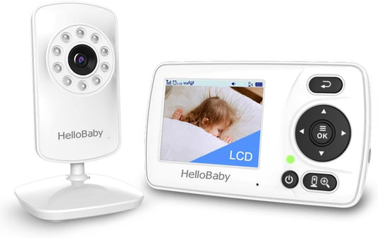Baby Monitor, Upgrade Video Baby Monitor No Wifi for Privacy, Infrared Night Vision Camera, 960P, ECO Mode,Lullaby,Digital 2X Zoom,Alarm Function (HB30 New)