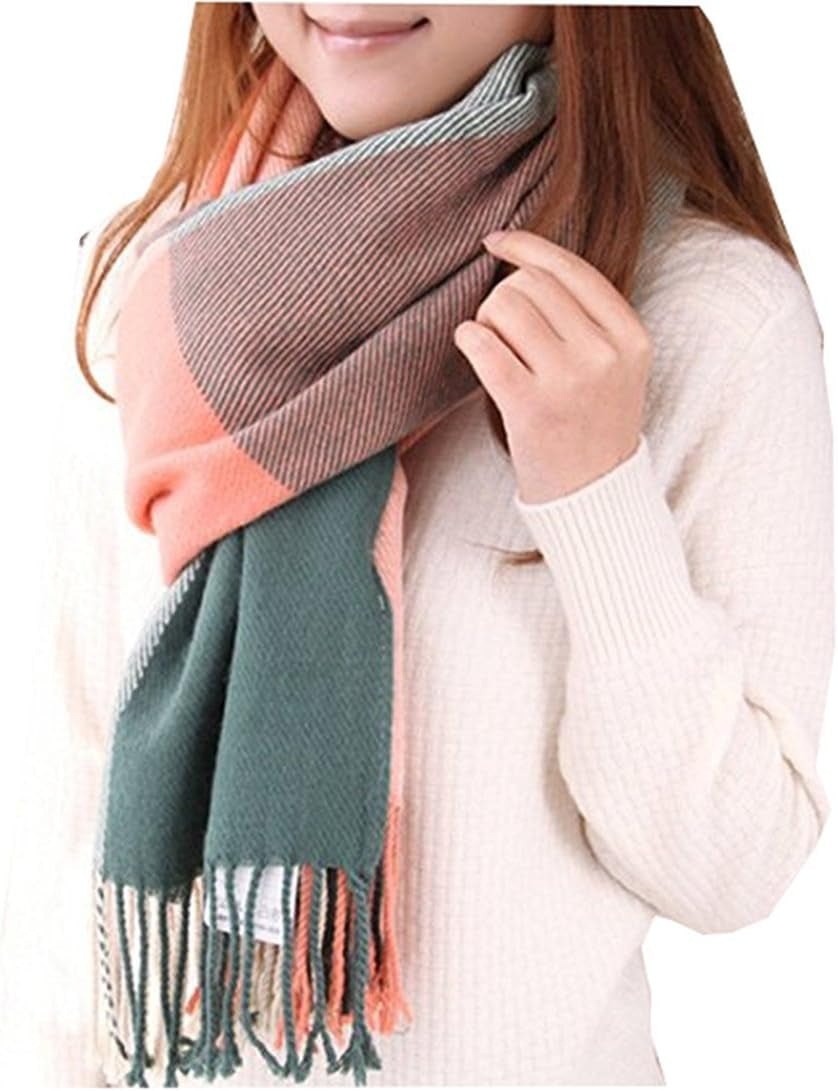 Ladies Scarves and Shawl Winter Scarf Blanket Scarves for Women Tartan Scarf Long Soft Warm Checked Scarf Ladies Gifts